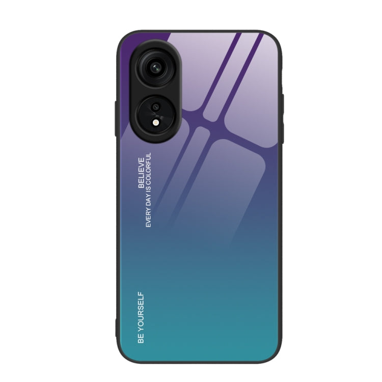For OPPO A1 Pro Gradient Color Glass Phone Case