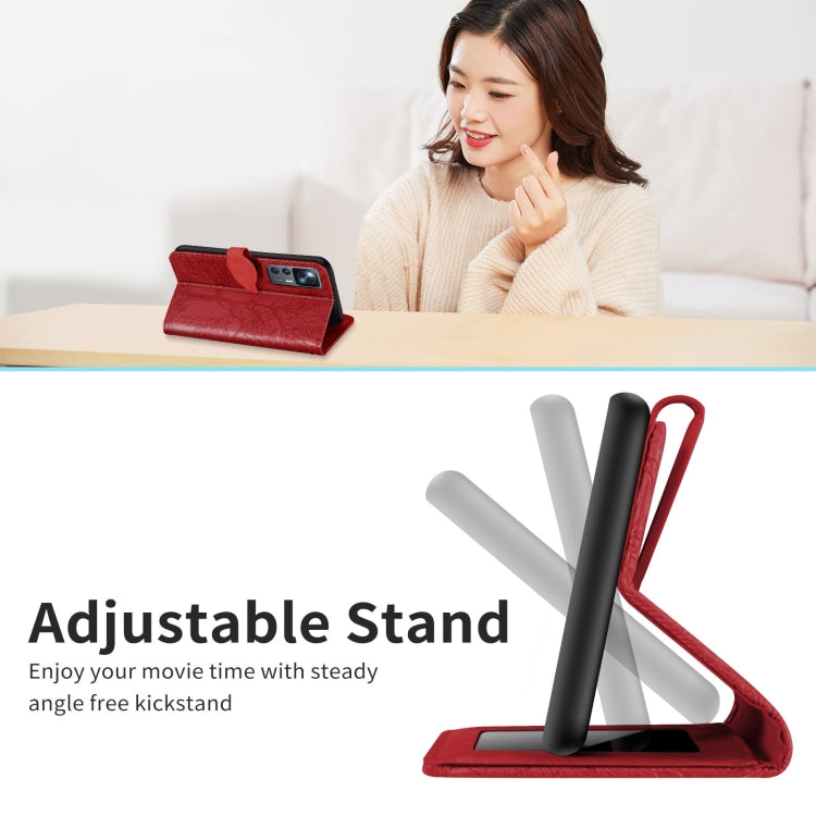 For Xiaomi 12T Life Tree Embossing Pattern Leather Phone Case