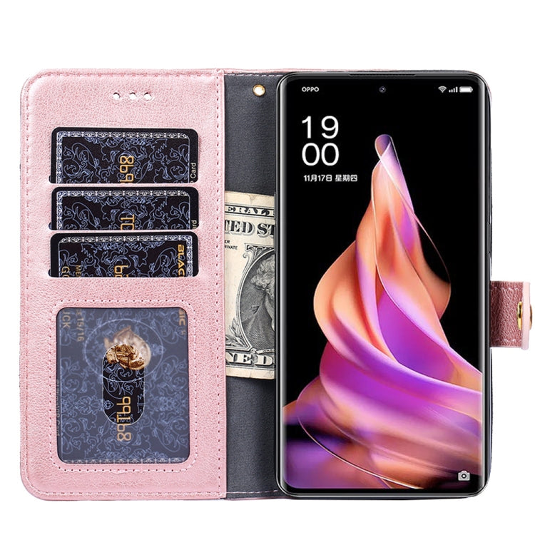 For OPPO Reno9 5G / Reno9 Pro 5G Zipper Bag Leather Phone Case