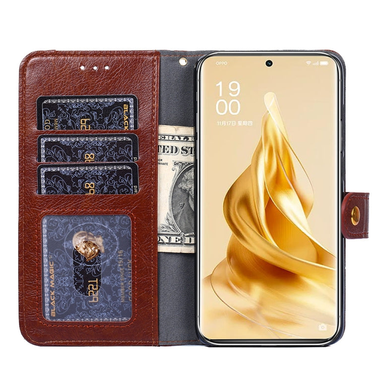For OPPO Reno9 Pro+ 5G Zipper Bag Leather Phone Case