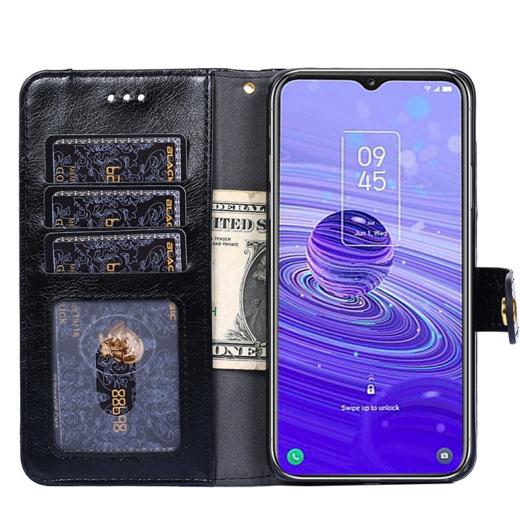 For TCL 40R 5G Zipper Bag Leather Phone Case