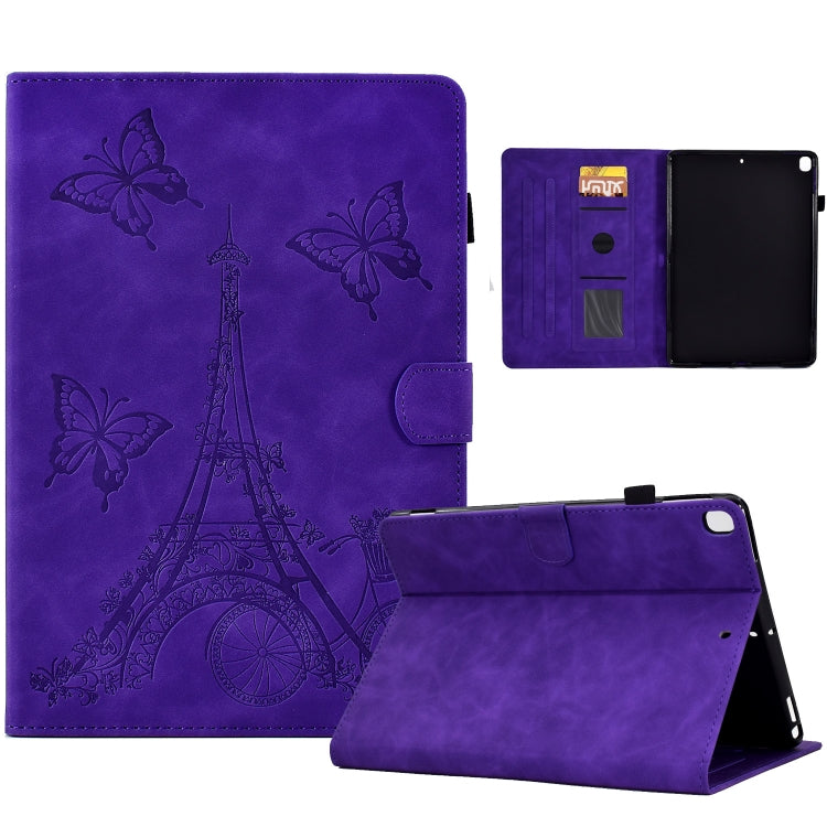For iPad 10.2 2021/2020/2019 / 10.5 2019/2017 Tower Embossed Leather Smart Tablet Case