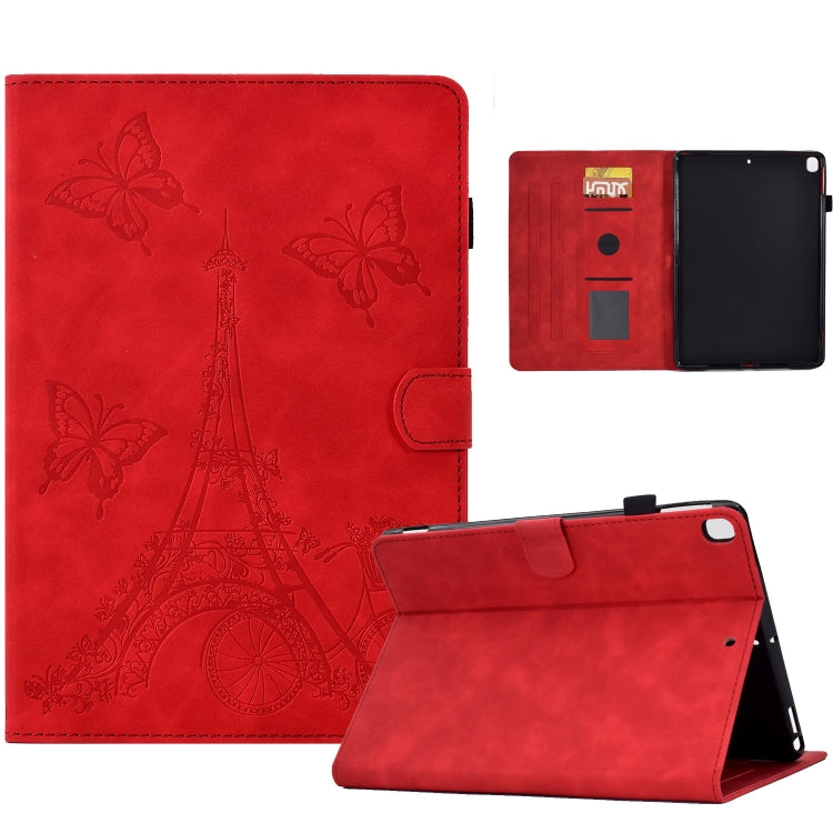 For iPad 10.2 2021/2020/2019 / 10.5 2019/2017 Tower Embossed Leather Smart Tablet Case