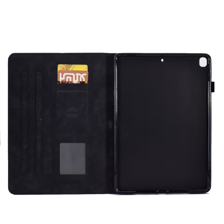 For iPad 10.2 2021/2020/2019 / 10.5 2019/2017 Tower Embossed Leather Smart Tablet Case