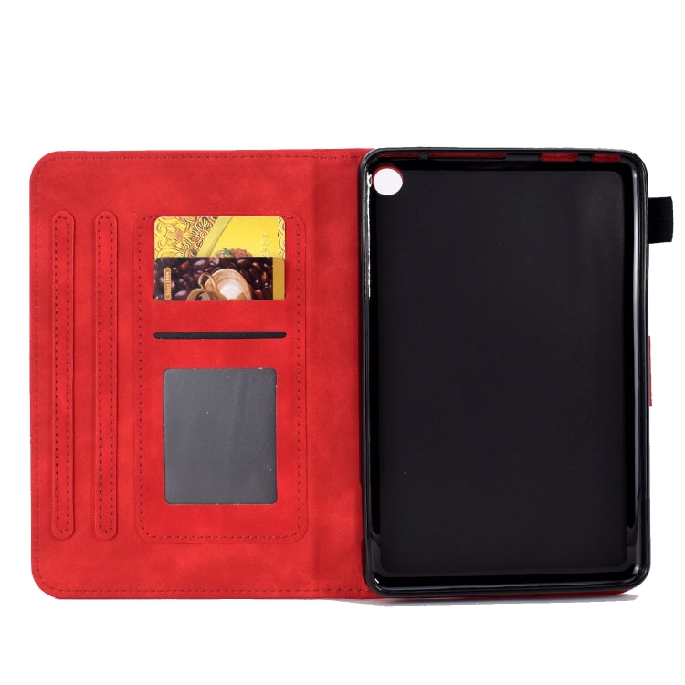 For Amazon Kindle Fire HD8 2022/2020 Tower Embossed Leather Smart Tablet Case