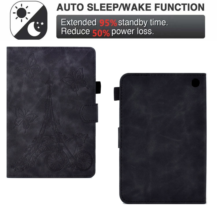 For Amazon Kindle Fire HD8 2022/2020 Tower Embossed Leather Smart Tablet Case