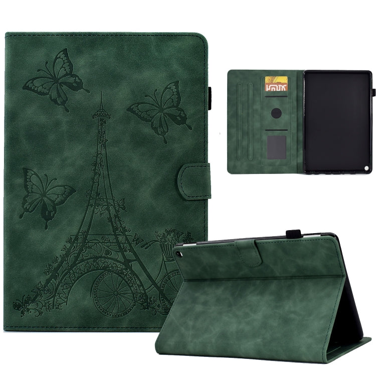 For Amazon Kindle Fire HD10 2021 Tower Embossed Leather Smart Tablet Case