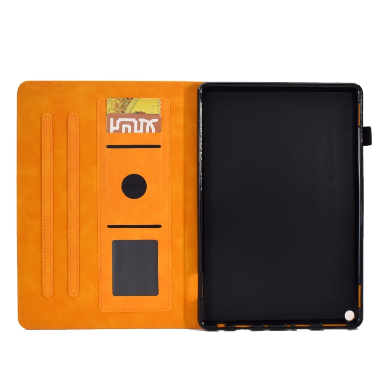 For Amazon Kindle Fire HD10 2021 Tower Embossed Leather Smart Tablet Case