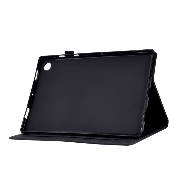 For Lenovo M10 Plus Tower Embossed Leather Smart Tablet Case