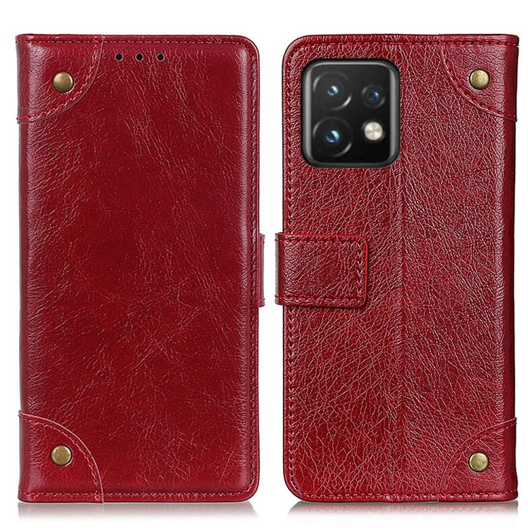 For Motorola Moto Edge 40 Pro 5G / X40 / X40 Pro Copper Buckle Nappa Texture Leather Phone Case