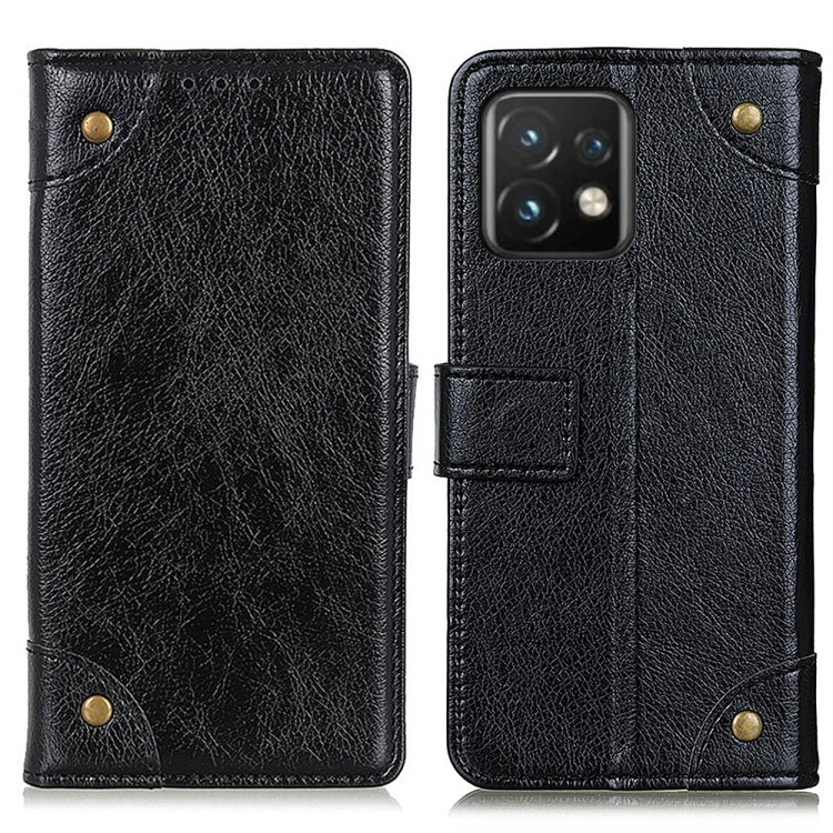 For Motorola Moto Edge 40 Pro 5G / X40 / X40 Pro Copper Buckle Nappa Texture Leather Phone Case