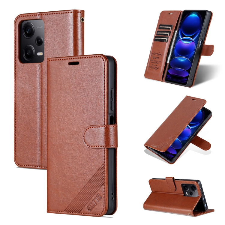 For Xiaomi Redmi Note 12 Pro 5G China / Note 12 Pro 5G China+ 5G AZNS Sheepskin Texture Flip Leather Phone Case