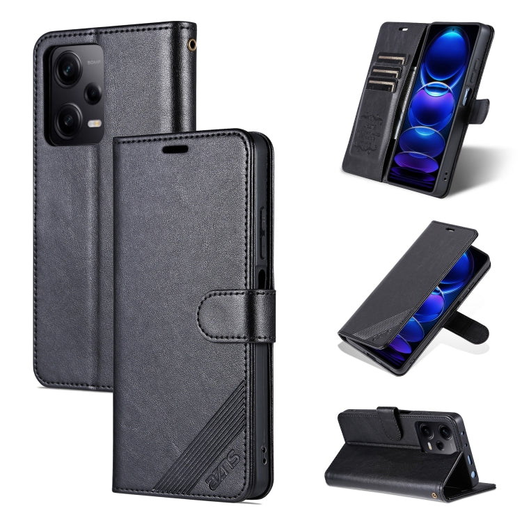 For Xiaomi Redmi Note 12 Pro 5G China / Note 12 Pro 5G China+ 5G AZNS Sheepskin Texture Flip Leather Phone Case