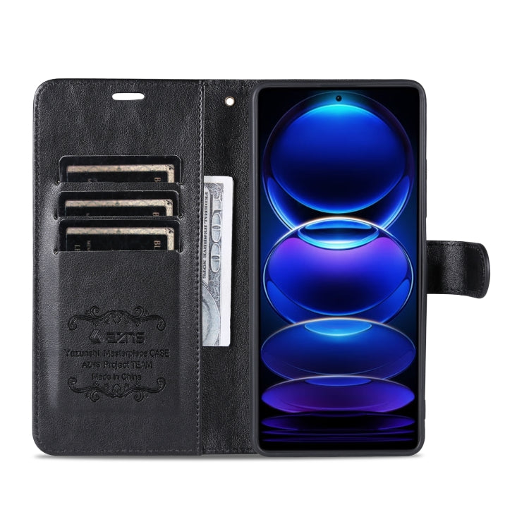 For Xiaomi Redmi Note 12 Pro 5G China / Note 12 Pro 5G China+ 5G AZNS Sheepskin Texture Flip Leather Phone Case