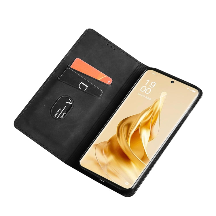 For OPPO Reno9 Pro+ 5G Skin Feel Magnetic Horizontal Flip Leather Phone Case