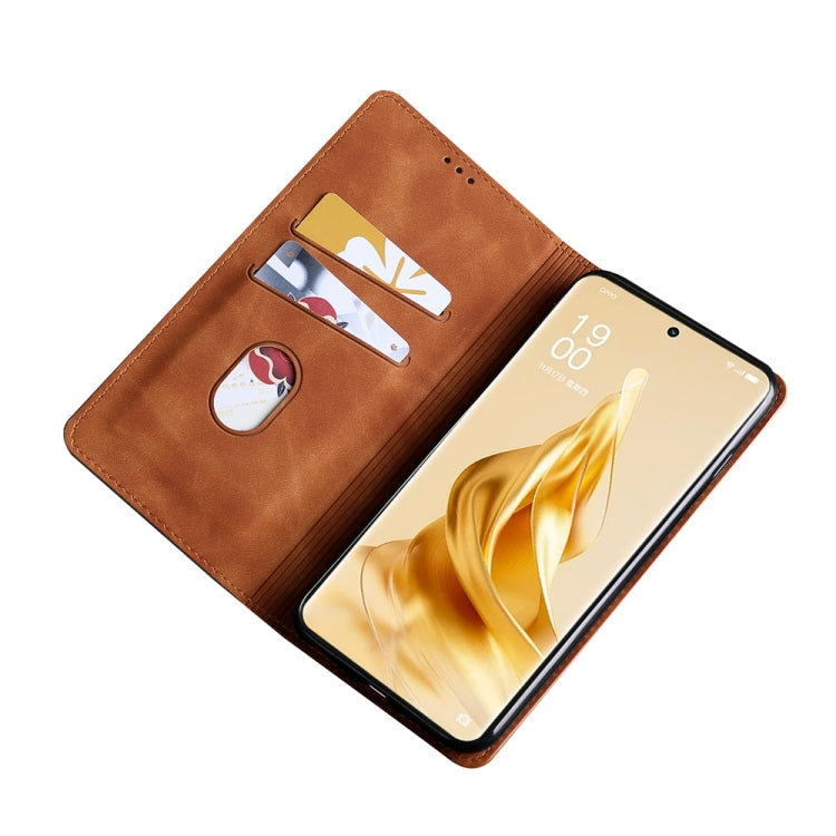 For OPPO Reno9 Pro+ 5G Skin Feel Magnetic Horizontal Flip Leather Phone Case