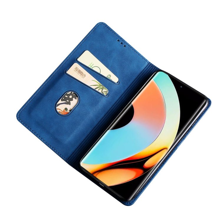 For Realme 10 Pro+ 5G Skin Feel Magnetic Horizontal Flip Leather Phone Case