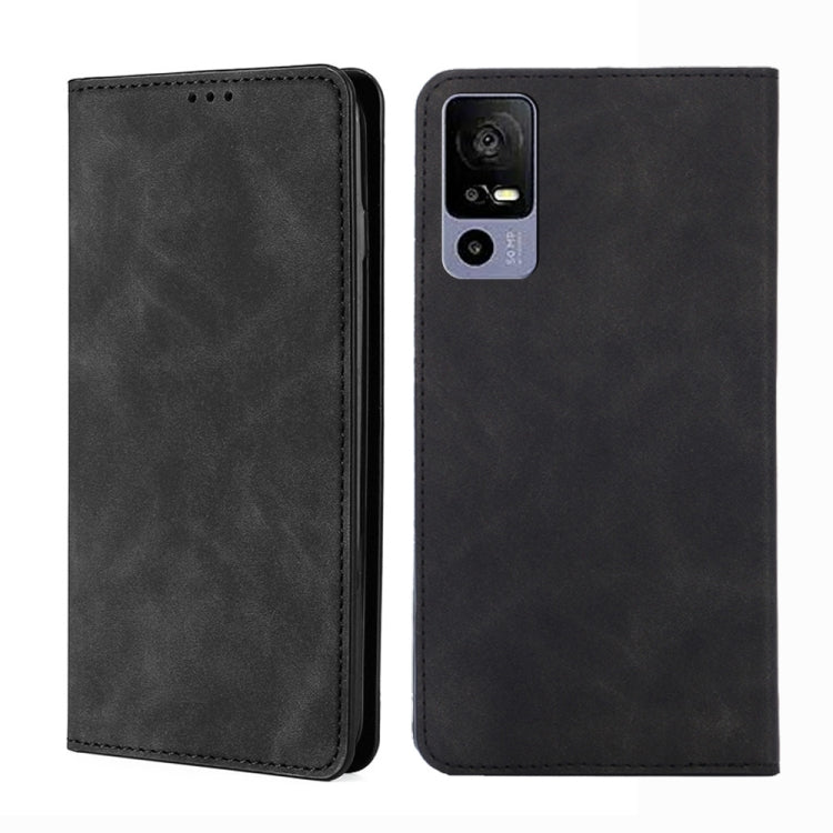 For TCL 40R 5G Skin Feel Magnetic Horizontal Flip Leather Phone Case