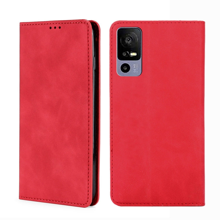 For TCL 40R 5G Skin Feel Magnetic Horizontal Flip Leather Phone Case
