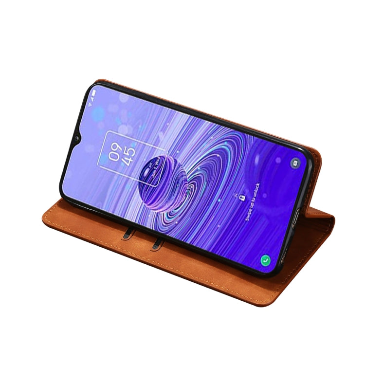 For TCL 40R 5G Skin Feel Magnetic Horizontal Flip Leather Phone Case