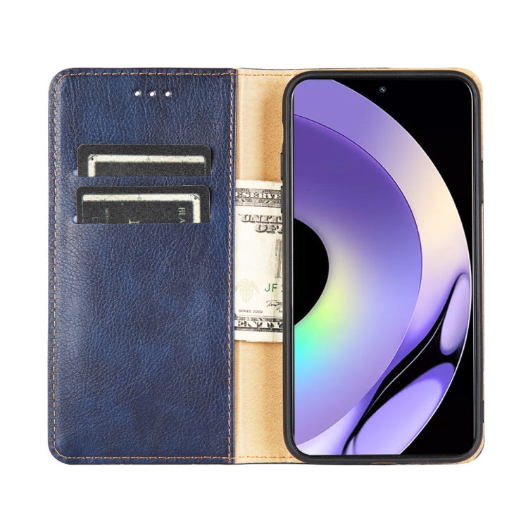 For Realme 10 Pro 5G Gloss Oil Solid Color Magnetic Leather Phone Case
