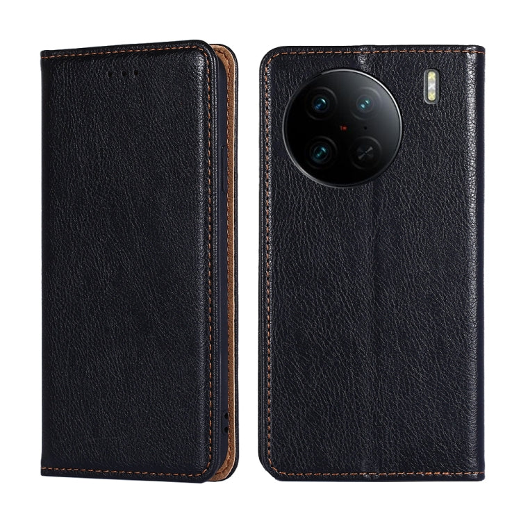 For vivo X90 Pro 5G Gloss Oil Solid Color Magnetic Leather Phone Case