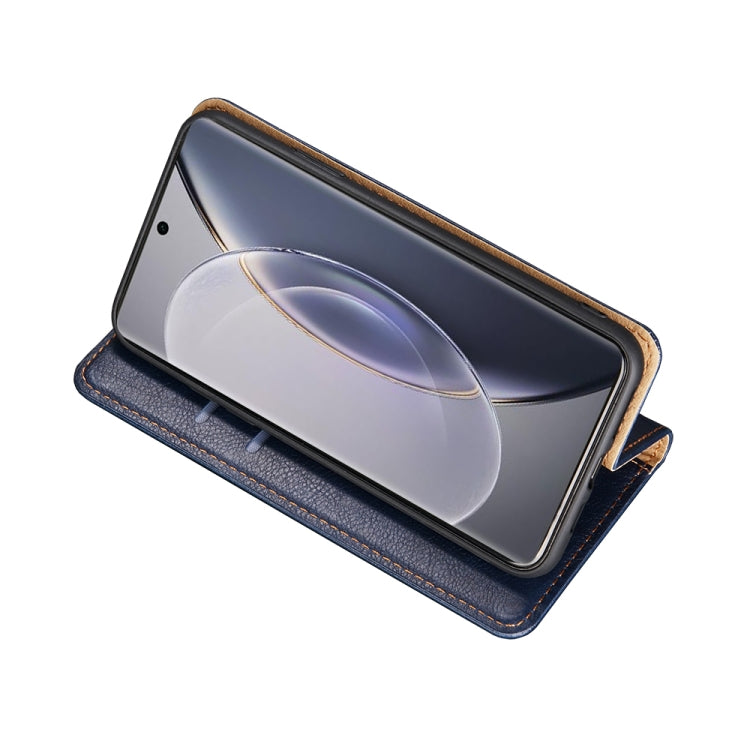 For vivo X90 Pro 5G Gloss Oil Solid Color Magnetic Leather Phone Case