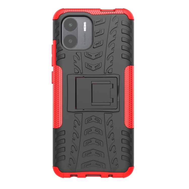 For Xiaomi Redmi A1 4G Tire Texture TPU + PC Phone Case with Holder