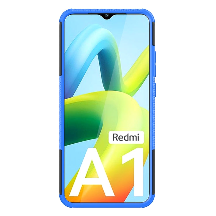 For Xiaomi Redmi A1 4G Tire Texture TPU + PC Phone Case with Holder