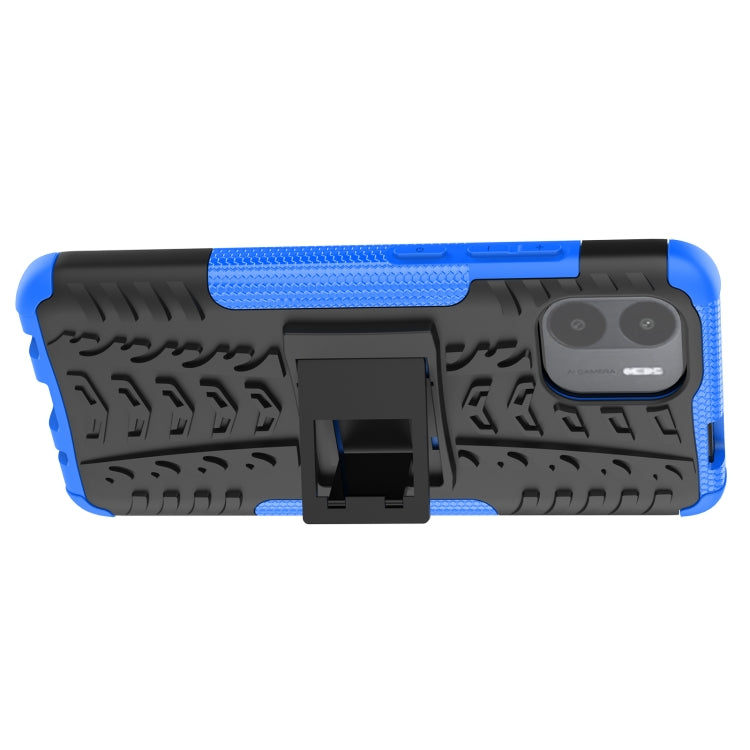 For Xiaomi Redmi A1 4G Tire Texture TPU + PC Phone Case with Holder