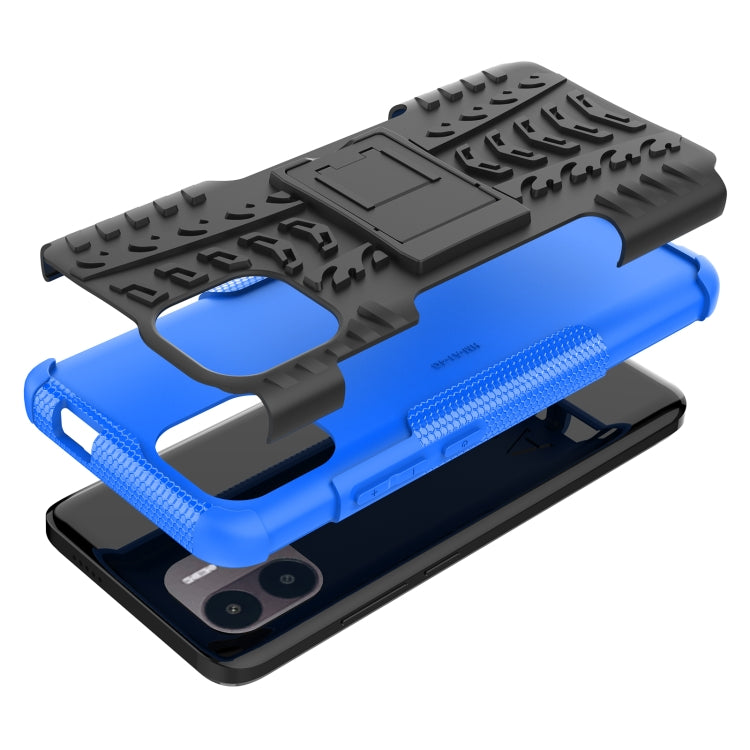 For Xiaomi Redmi A1 4G Tire Texture TPU + PC Phone Case with Holder