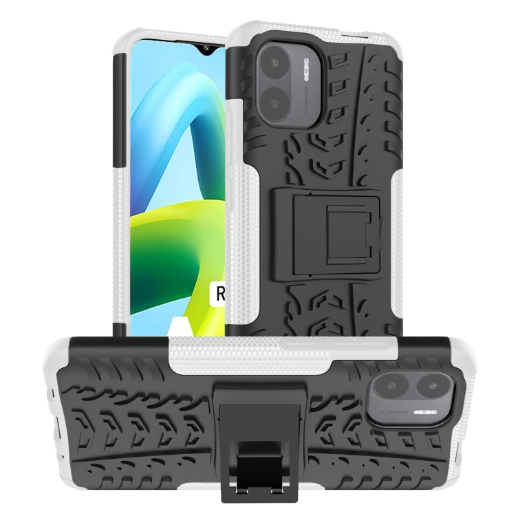 For Xiaomi Redmi A1 4G Tire Texture TPU + PC Phone Case with Holder