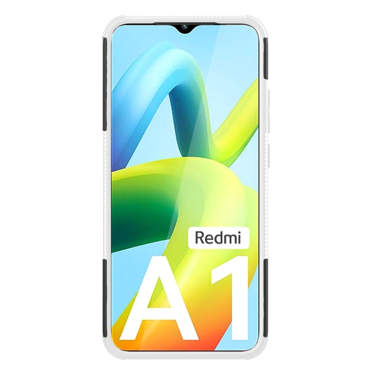 For Xiaomi Redmi A1 4G Tire Texture TPU + PC Phone Case with Holder