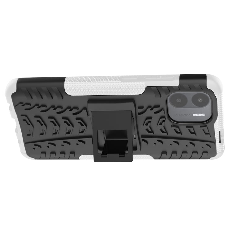 For Xiaomi Redmi A1 4G Tire Texture TPU + PC Phone Case with Holder