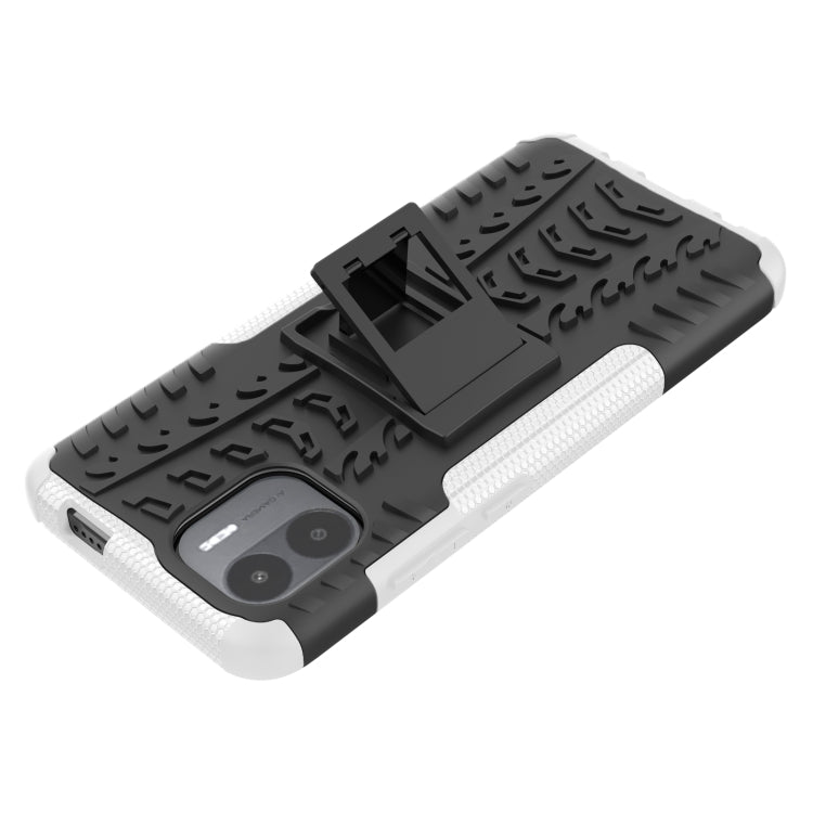 For Xiaomi Redmi A1 4G Tire Texture TPU + PC Phone Case with Holder