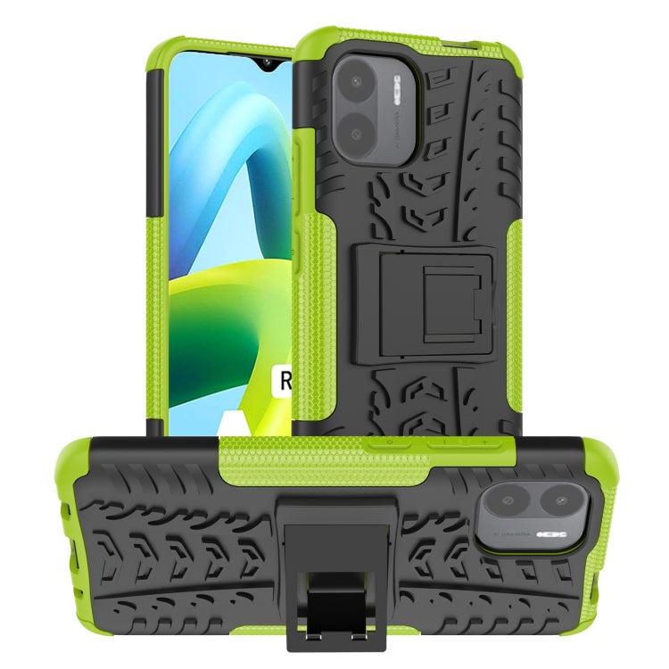 For Xiaomi Redmi A1 4G Tire Texture TPU + PC Phone Case with Holder