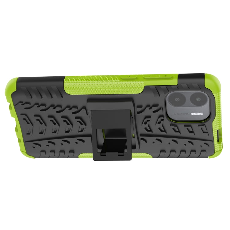 For Xiaomi Redmi A1 4G Tire Texture TPU + PC Phone Case with Holder