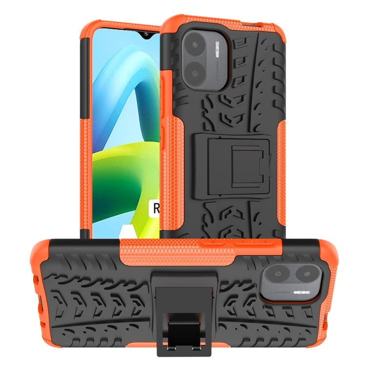 For Xiaomi Redmi A1 4G Tire Texture TPU + PC Phone Case with Holder