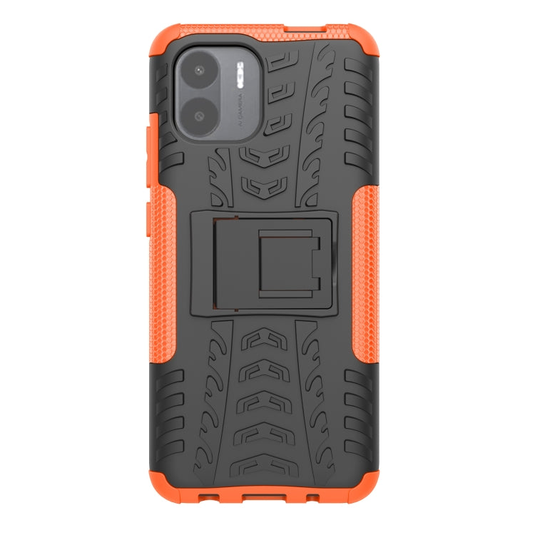 For Xiaomi Redmi A1 4G Tire Texture TPU + PC Phone Case with Holder