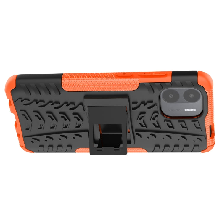 For Xiaomi Redmi A1 4G Tire Texture TPU + PC Phone Case with Holder