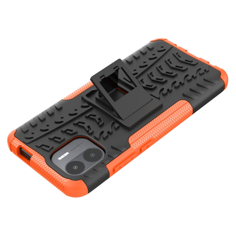 For Xiaomi Redmi A1 4G Tire Texture TPU + PC Phone Case with Holder