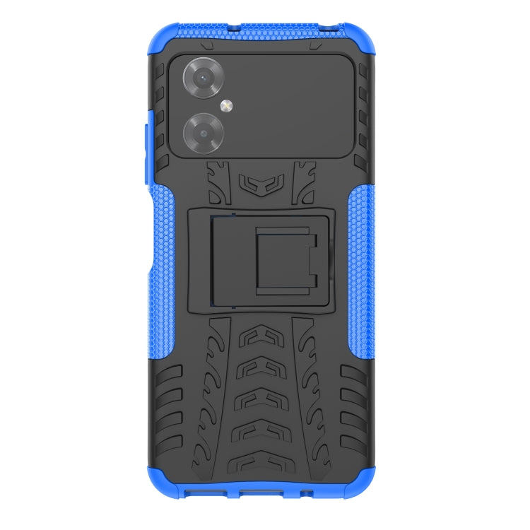 For Xiaomi Poco M4 Tire Texture TPU + PC Phone Case with Holder