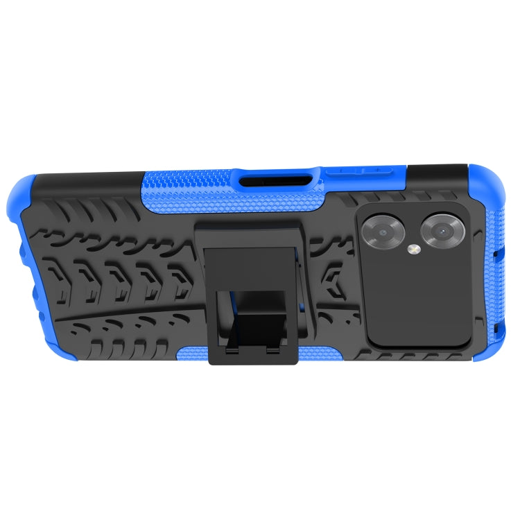 For Xiaomi Poco M4 Tire Texture TPU + PC Phone Case with Holder