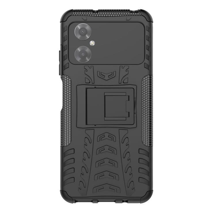 For Xiaomi Poco M4 Tire Texture TPU + PC Phone Case with Holder