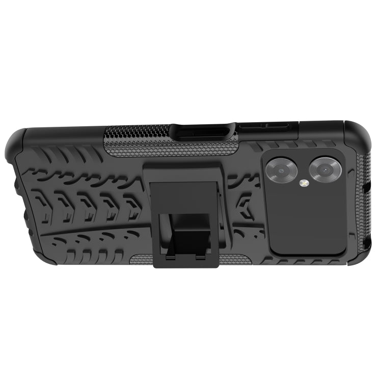 For Xiaomi Poco M4 Tire Texture TPU + PC Phone Case with Holder