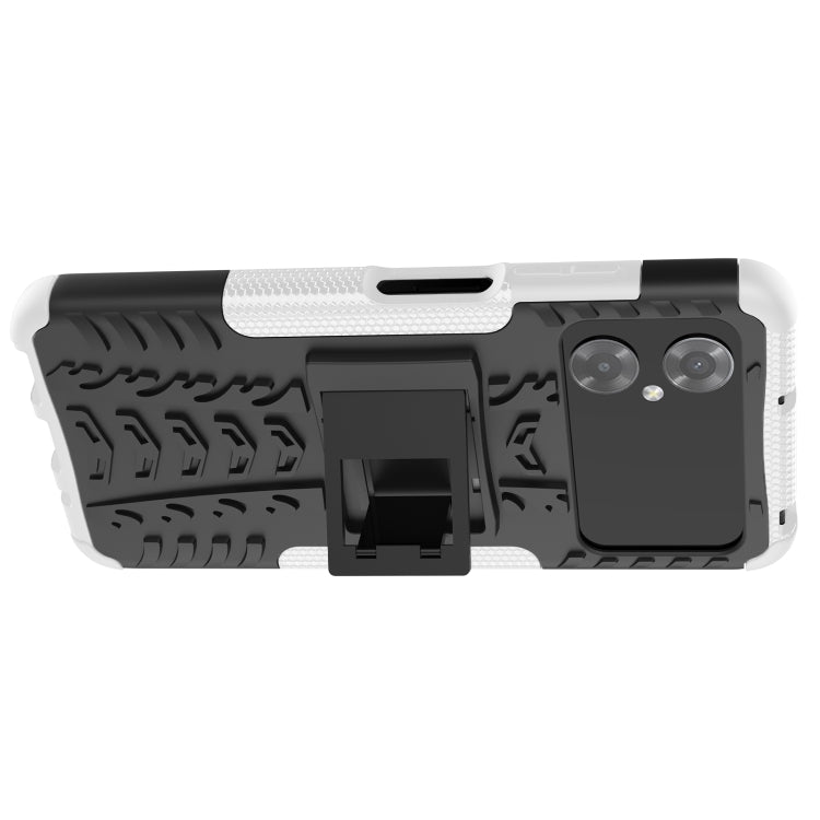 For Xiaomi Poco M4 Tire Texture TPU + PC Phone Case with Holder