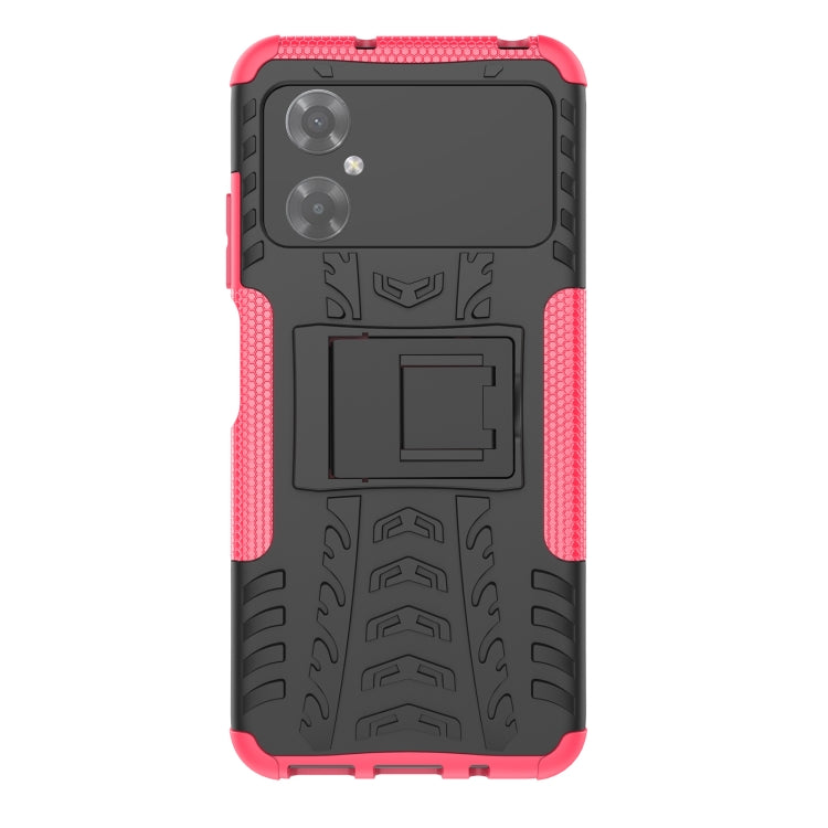 For Xiaomi Poco M4 Tire Texture TPU + PC Phone Case with Holder