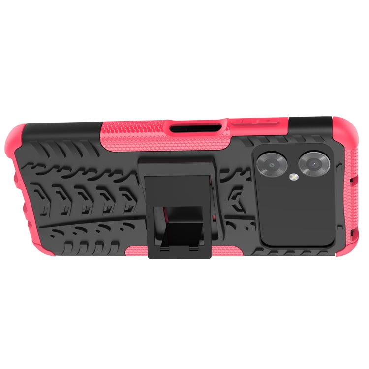 For Xiaomi Poco M4 Tire Texture TPU + PC Phone Case with Holder