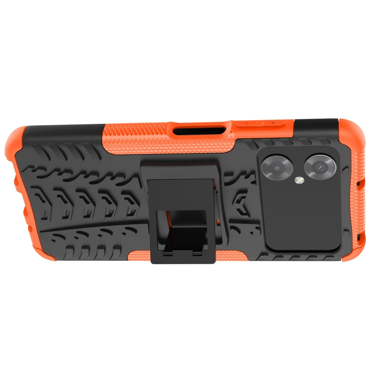 For Xiaomi Poco M4 Tire Texture TPU + PC Phone Case with Holder