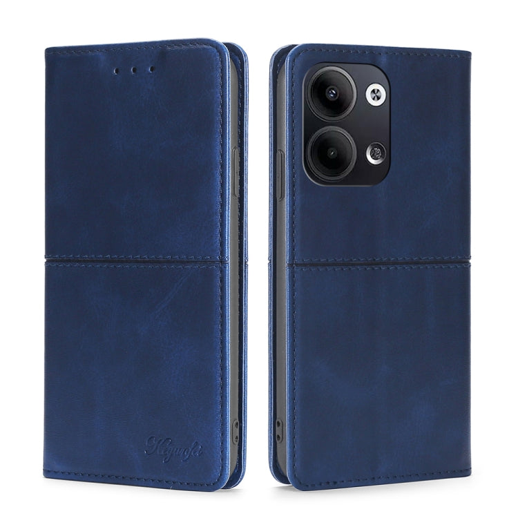 For OPPO Reno9 5G / Reno9 Pro 5G Cow Texture Magnetic Horizontal Flip Leather Phone Case